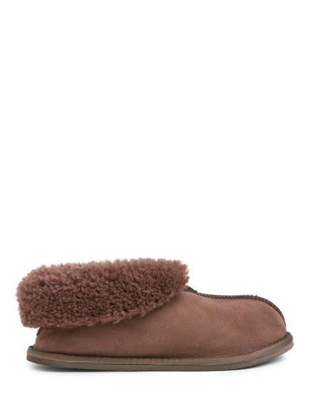 Celtic & Co. Sheepskin Bootee Slippers, Chocolate