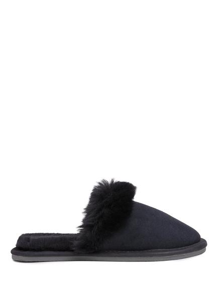 Celtic & Co. Luxe Sheepskin Mule Slippers, Dark Navy, Dark Navy