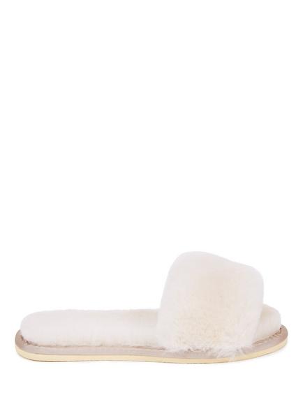 Celtic & Co. Sheepskin Luxe Slider Slippers, Ivory