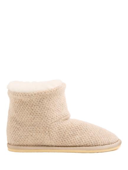 Celtic & Co. Knitted Shortie Slippers, Oatmeal
