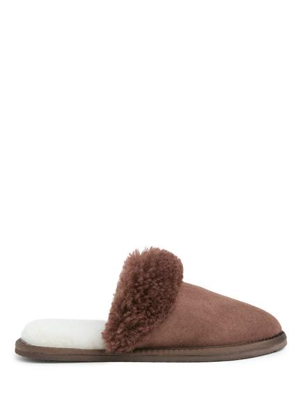 Celtic & Co. Sheepskin Turnback Mule Slippers, Chocolate, Chocolate