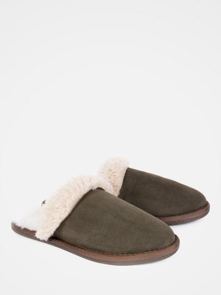 Celtic & Co. Sheepskin Turnback Mule Slippers, Moorland - view 2, Moorland