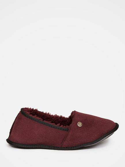 Celtic & Co. Venetian Sheepskin Ballerina Slippers, Merlot