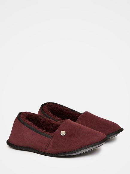 Celtic & Co. Venetian Sheepskin Ballerina Slippers - view 2, Merlot