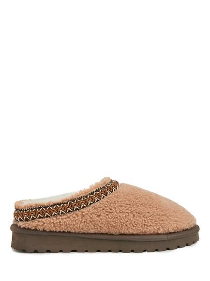 Celtic & Co. Wool Out Braid Trim Sheepskin Clogs, Blush, Blush