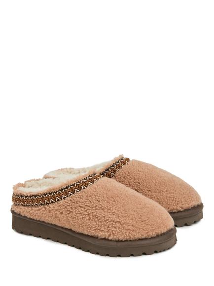 Celtic & Co. Wool Out Braid Trim Sheepskin Clogs, Blush - view 2, Blush