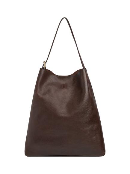 Celtic & Co. Leather Slouchy Shoulder Bag, Chocolate, Chocolate