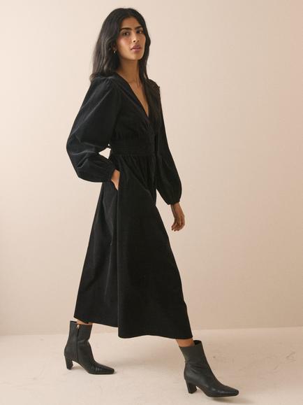 Nobody's Child Riley Midi Dress, Black - view 2, Black