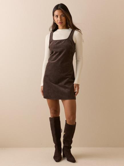 Nobody's Child Connie Corduroy Mini Dress, Chocolate, Chocolate
