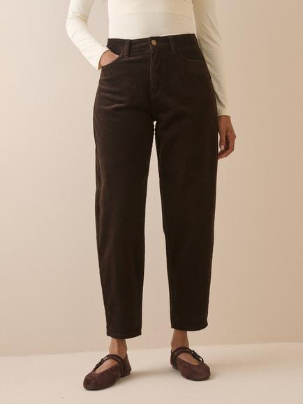 Nobody's Child Putney Barrel Leg Corduroy Jeans, Brown - view 2, Brown