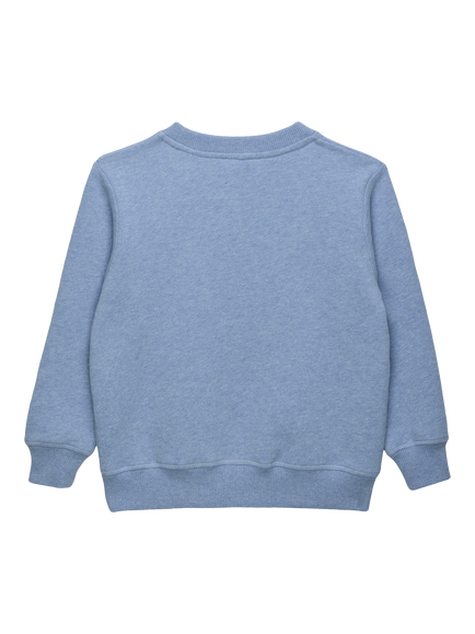 Trotters Kids' Stegosaurus Cotton Sweatshirt, Pale Blue - view 2, Pale Blue