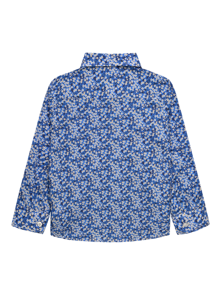 Trotters Kids' Mitsi Printed Cotton Shirt, Blue - view 2, Blue
