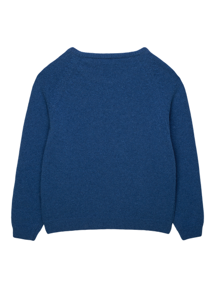 Trotters Kids' Wool Blend Guardsmen Band Jumper, Denim Blue - view 2, Denim Blue