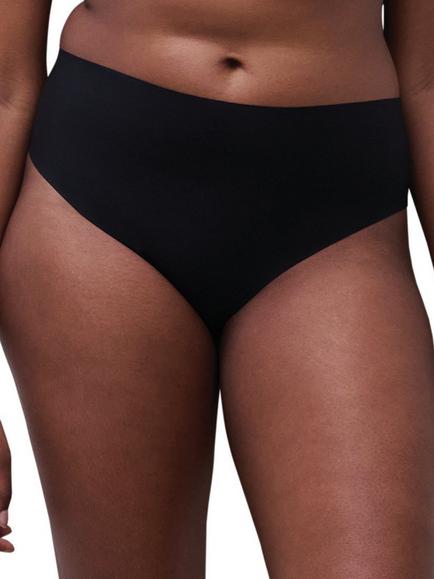 Chantelle Defi Smoothing High Leg Knickers, Black