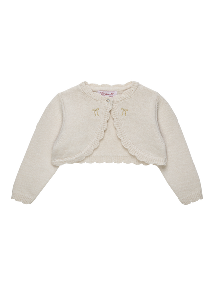Trotters Baby Maria Wool Blend Bolero Cardigan, White, White
