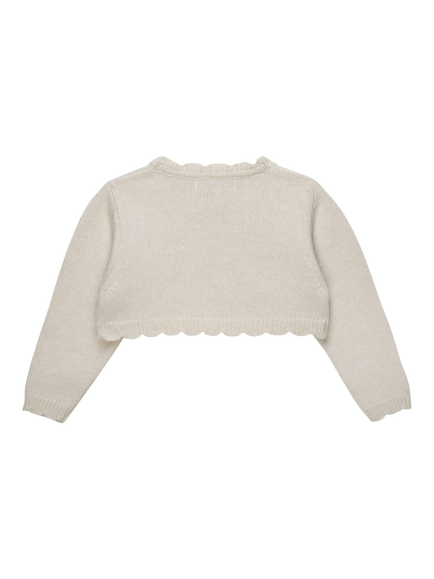 Trotters Baby Maria Wool Blend Bolero Cardigan, White - view 2, White