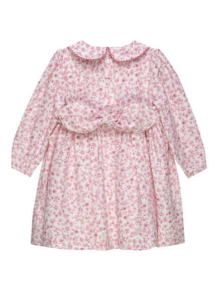 Trotters Baby Edie Collared Floral Dress, Pink/White - view 2, Pink/White