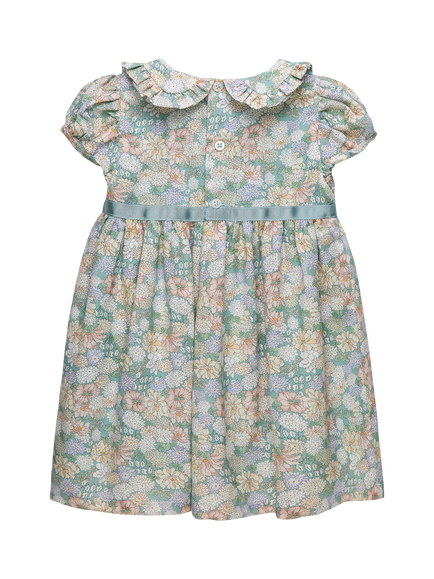 Trotters Baby Mabel Floral Dress, Green - view 2, Green