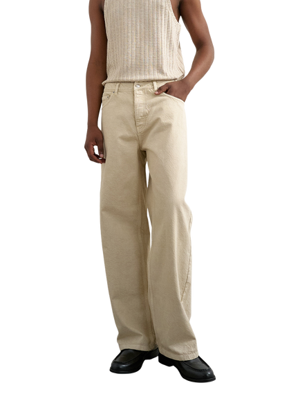 Topman Mid-Rise Baggy Jeans, Oat, Oat