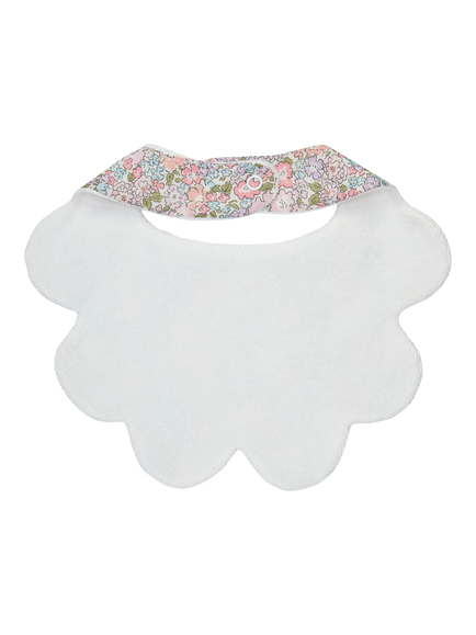 Trotters Baby Liberty Michelle Print Scallop Bib, Pink - view 2, Pink