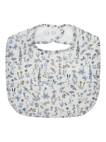 Trotters Baby Liberty Theo Cotton Bib, White/Multi, White/Multi