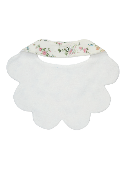 Trotters Baby Liberty Elizabeth Scallop Bib, White - view 2, White