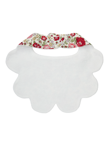 Trotters Kids' Liberty Felicite Print Scallop Bib, Red - view 2, Red