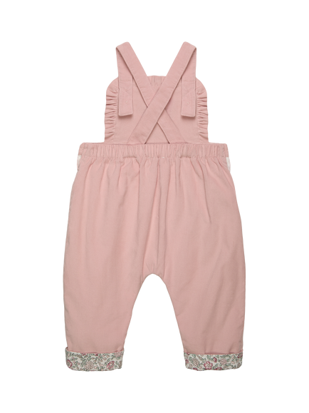 Trotters Baby Corduroy Duck and Bunny Dungarees, Pink - view 2, Pink