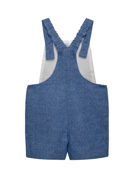 Trotters Baby Guardsman Alfie Bib Shorts, Blue - view 2, Blue