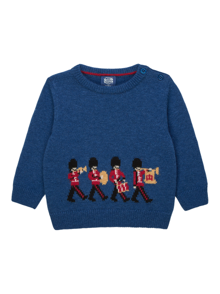 Trotters Baby Guardsman Band Jumper, Denim Blue, Denim Blue