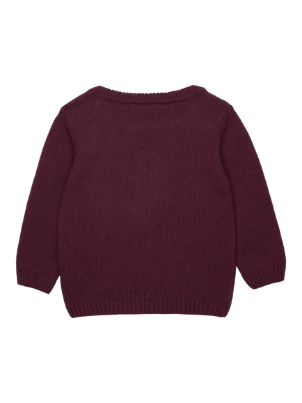 Trotters Baby Guardsman Fairy Jumper, Claret - view 2, Claret