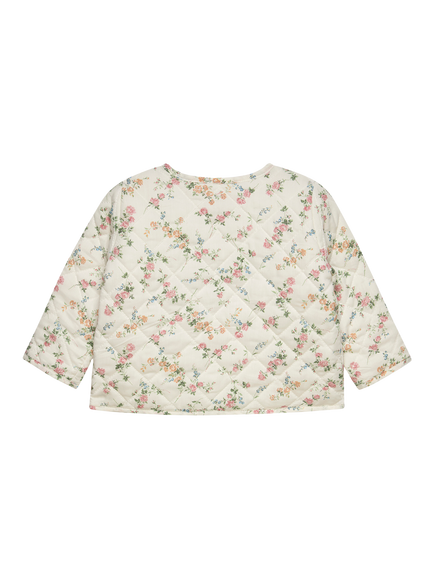 Trotters Baby Liberty Elizabeth Print Pram Jacket, White/Multi - view 2, White/Multi