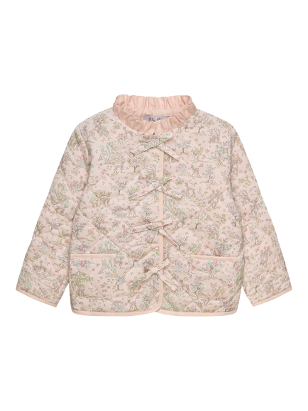 Trotters Baby Liberty Etta Fawn Quilted Jacket, Pale Pink - view 2, Pale Pink