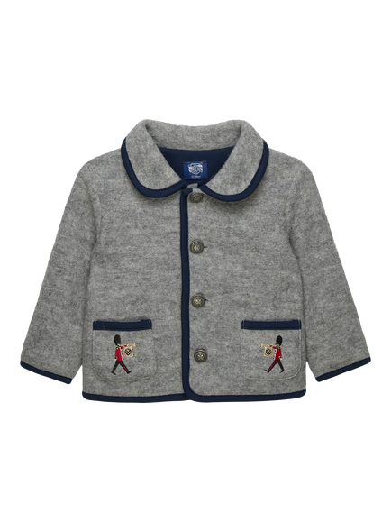 Trotters Kids' Jude Wool Guardsman Jacket, Grey Marl, Grey Marl