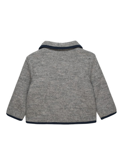 Trotters Kids' Jude Wool Guardsman Jacket, Grey Marl - view 2, Grey Marl
