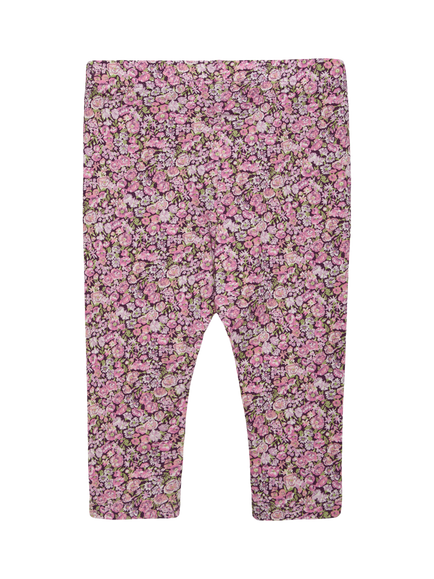 Trotters Baby Liberty Chive Floral Leggings, Plum - view 2, Plum
