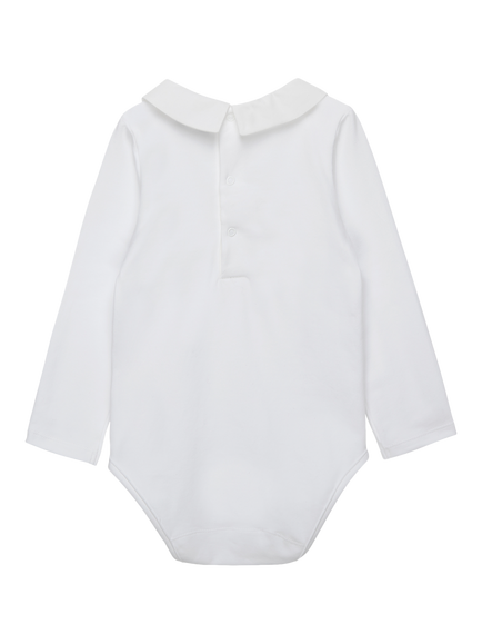 Trotters Baby Monty Puppy Long Sleeve Bodysuit, White - view 2, White