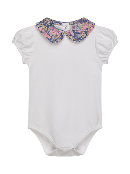 Trotters Baby Liberty Tatum Print Short Sleeve Bodysuit, White/Multi, White/Multi