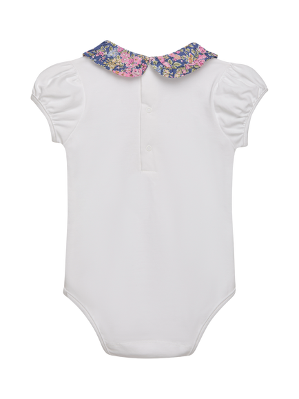 Trotters Baby Liberty Tatum Print Short Sleeve Bodysuit, White/Multi - view 2, White/Multi