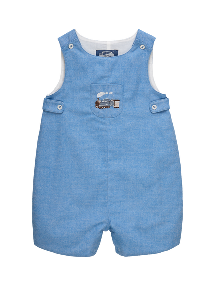 Trotters Baby Archie Steam Train Romper, Blue, Blue