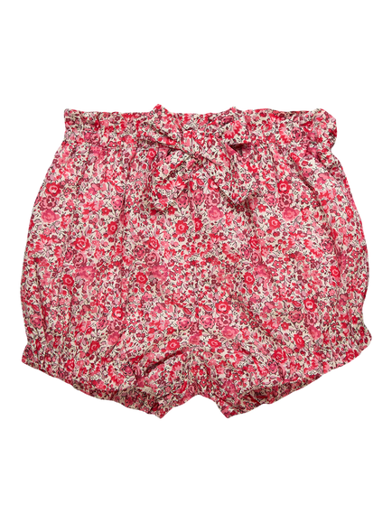 Trotters Baby Emma & Georgina Cotton Floral Print Bloomers, Raspberry, Raspberry