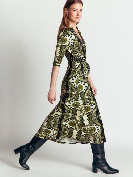 Boden Imogen Floral Midi Shirt Dress, Multi - view 2, Multi