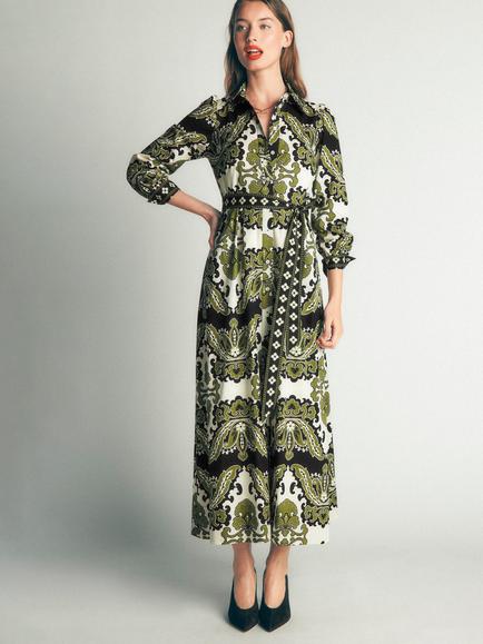 Boden Maeve Floral Midi Shirt Dress, Multi, Multi