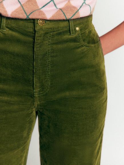 Boden High Rise Wide Leg Fit Cord Jeans, Chive - view 2, Chive