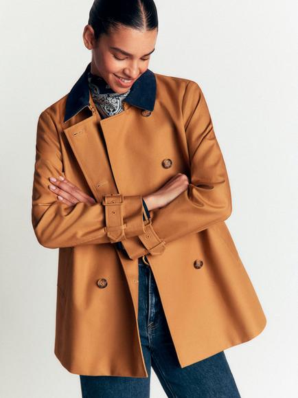Boden Double Breasted Swing Trench Coat, Camel, Camel