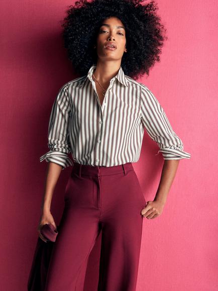 Boden Belgravia Ponte Trousers containing LENZING™ ECOVERO™ Viscose, Deep Wisteria, Deep Wisteria