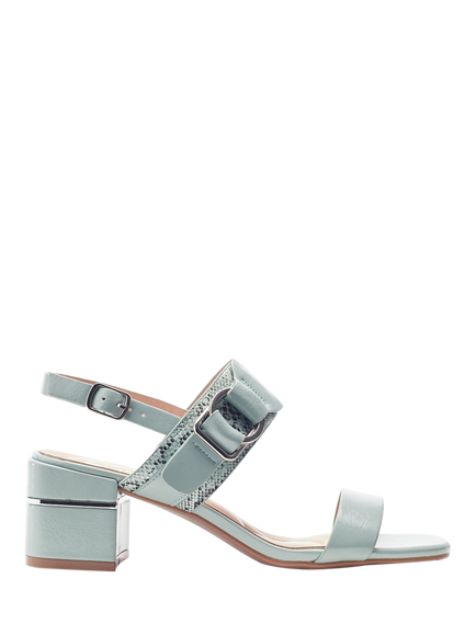 Moda in Pelle Noni Patent Block Heel Strappy Sandals, Mint