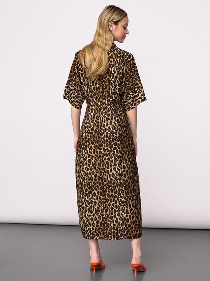 Sisters Point Midi Shirt Dress, Brown - view 2, Brown