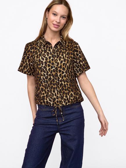 Sisters Point Leopard Shirt, Brown, Brown