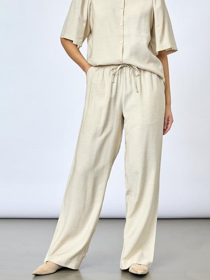Sisters Point Wide Leg Trousers, Sand Melange, Sand Melange